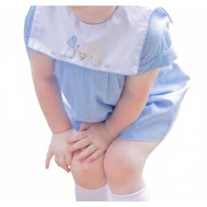 NEW THE PROPER PEONY boys manger jon jon in blue